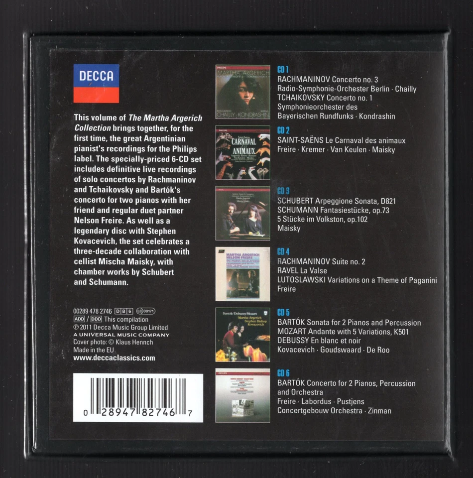 6 CD ★ Martha Argerich - The Collection 4 ★ Coffret Decca - Photo 2/2