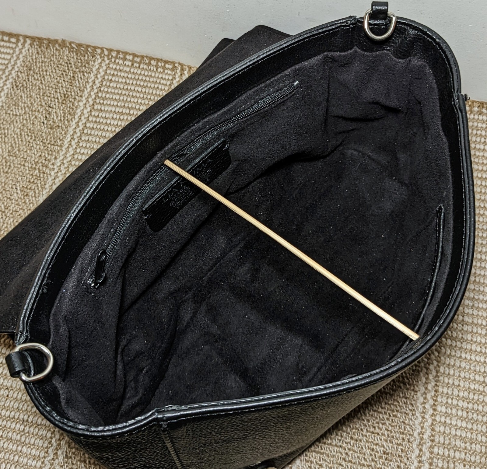 Made in Italy Lia Numa black genuine leather tote or shoulder bag. 27x17x11cm. eBay