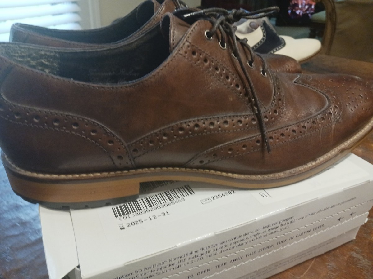 Joseph Abboud Wheaton Leather Brown Oxford Winter Leather Dress Shoes Mens 9.5 Joseph Abboud Oxford Brown Dress Shoes for Men for sale | eBay main image 2