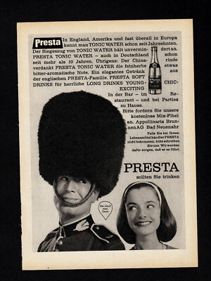 3w3937/ Vintage 1963 Advertising - Presta Should You Drink.