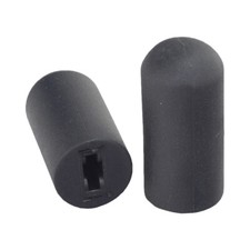 Black Rubber Tips for 1/2" Flat Invacare Style Wheelchair Wheel Locks Set of 2