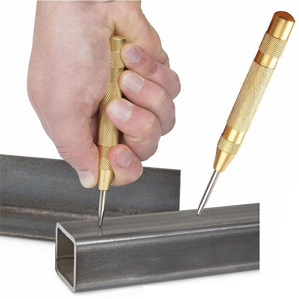 5 Automatic Center Pin Punch Strike Spring Loaded Marking Starting Holes Tool