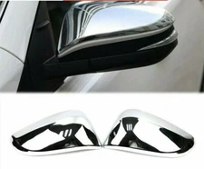 ABS Chrome Rearview Side Mirror Cover Trim Caps Wing For Toyota RAV4 2013-2018