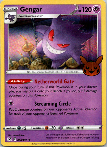 Gengar Pokémon Trick Or Trade 2022 Holo 66/196 | eBay
