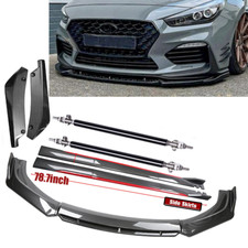 Front Rear Bumper Lip78.7side Skirt Extension For Hyundai I30n Mk3 Hatchback