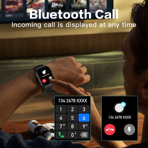 2,0" Smart Music Watch mit Pulsmesser & 600mAh Akku Unterstützung TWS - Bild 8 von 9