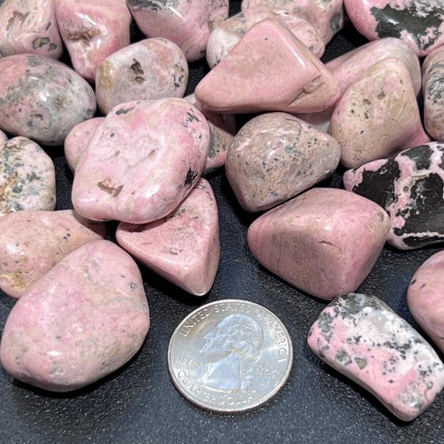 Lote al por mayor de piedras caídas de rodonita rosa (por pieza o libra) - Imagen 2 de 4