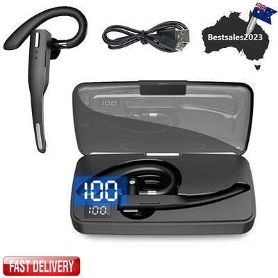 Trucker Wireless Bluetooth 5.3 Earpiece Headset Dual Mic Earbud Noise Cancelling