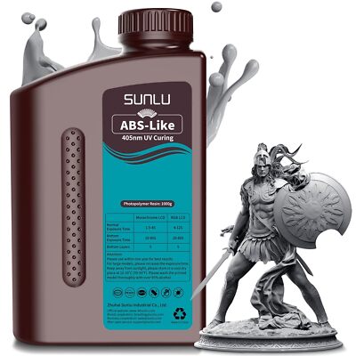 SUNLU ABS-Like 3D Drucker Resin 1KG 405nm UV-härtendes Harz LCD/SLA Dunkel Grau