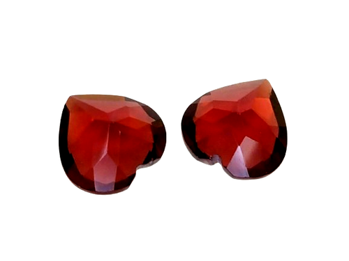 2.51 CTS Rojo Granate Natural Forma Corazón 2 Piezas Piedras Preciosas Sueltas "ver Video" - Imagen 2 de 2