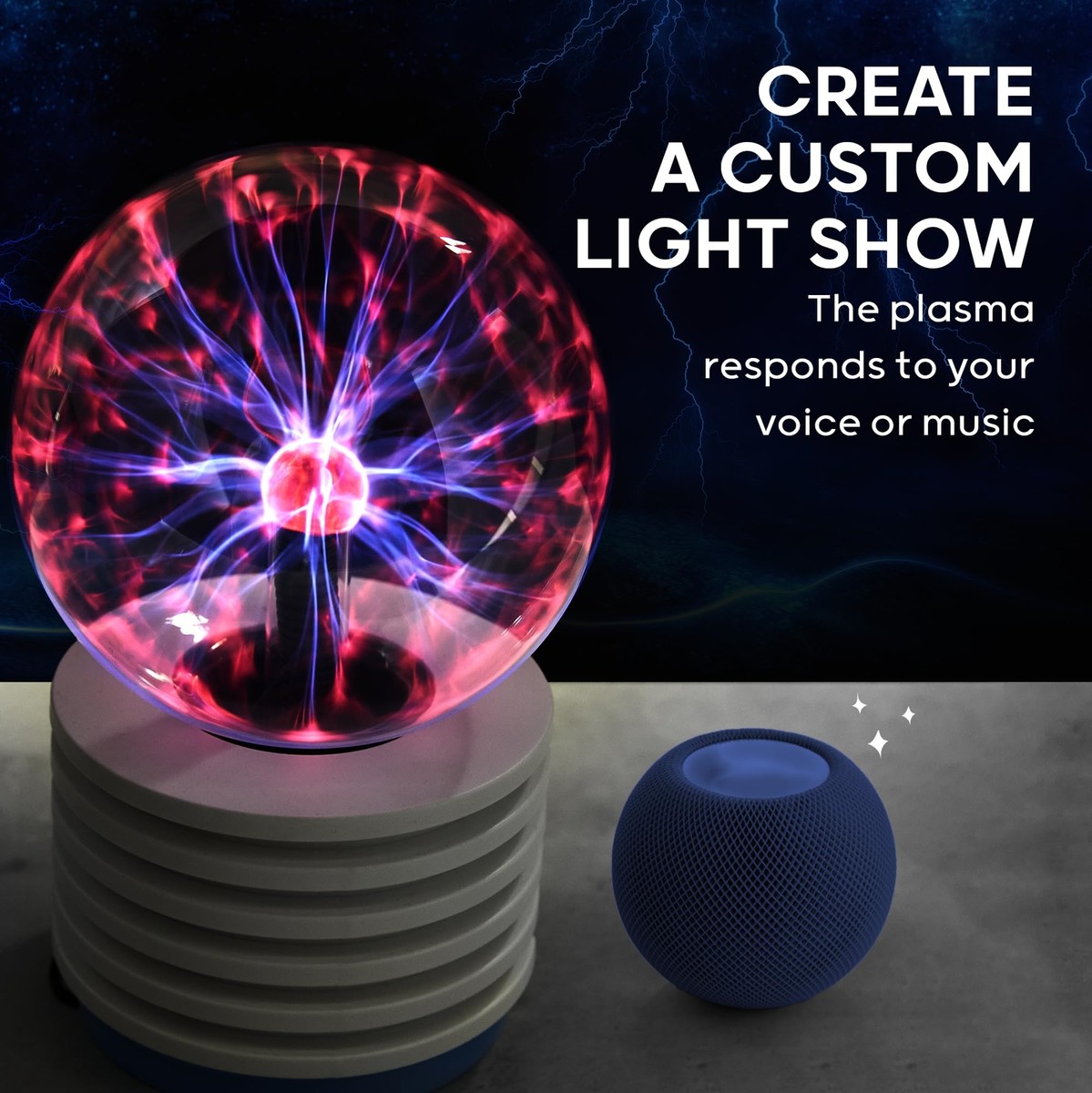 Plasma Globe Lamp with Touch and Sound Sensitive Lightning Plasma Globe Lamp with Touch and Sound Sensitive Lightning