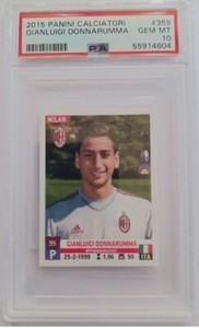 2015 Panini Calciatori Gianluigi Donnarumma Rookie Sticker PSA 10