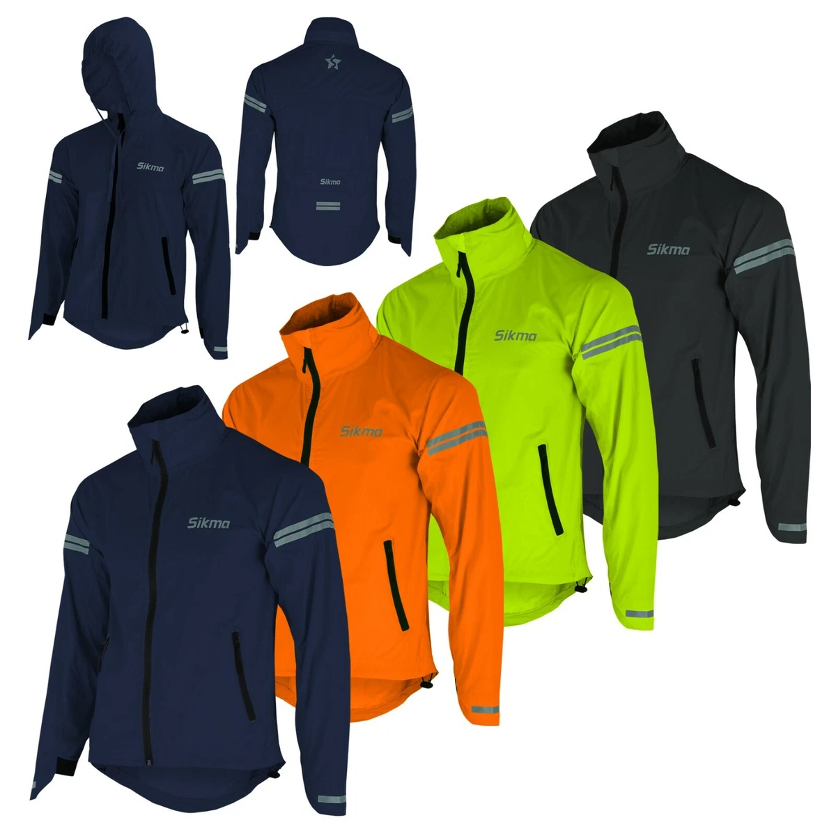 Mens Cycling rain jacket Hooded casual wear waterproof outdoor running top S-2XL