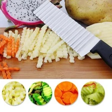 Stainless Steel Wavy Potato Vegetable Crinkle Cutter Chopper Fry Maker