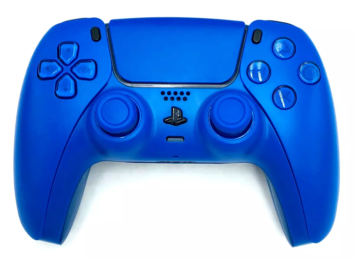 Manette sans fil personnalisée Sony DualSense PlayStation PS5 - Bleu massif