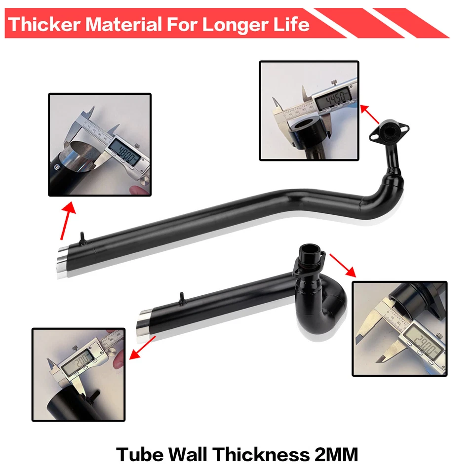 Shortshots Staggered Exhaust Pipes System For Yamaha V Star 650 XVS650 XVS650A - Image 4 of 4