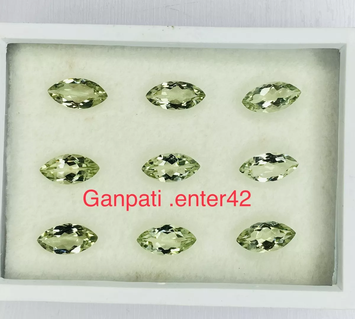 GREEN AMETHYST FACETED MARQUISE CUT 10x5 MM CALIBRATED SIZE LOOSE