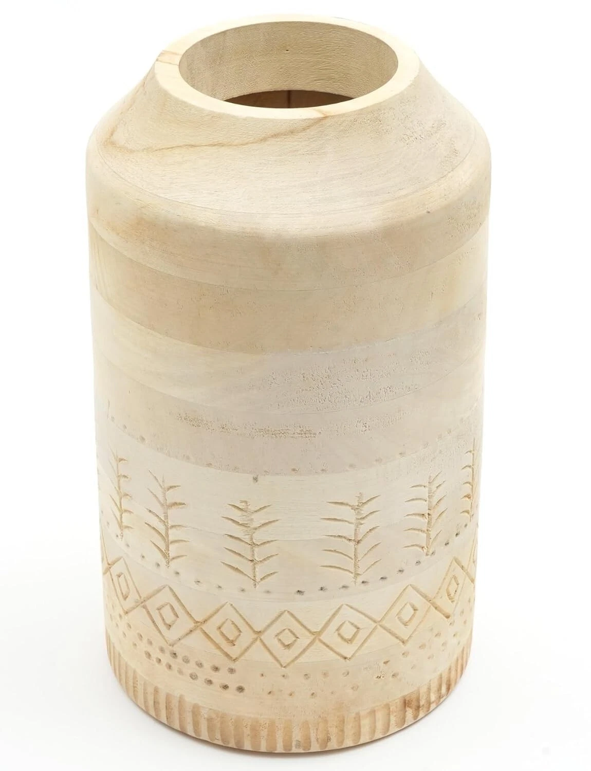 Fatto a Mano Legno Fiore Vaso Tavolo da Pranzo Decorativo Articolo Decorazione
