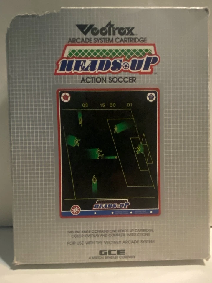 GCE - Heads Up Action Soccer (Vectrex, 1983) CIB w/ Manual & Overlay Authentic - Image 2 of 4