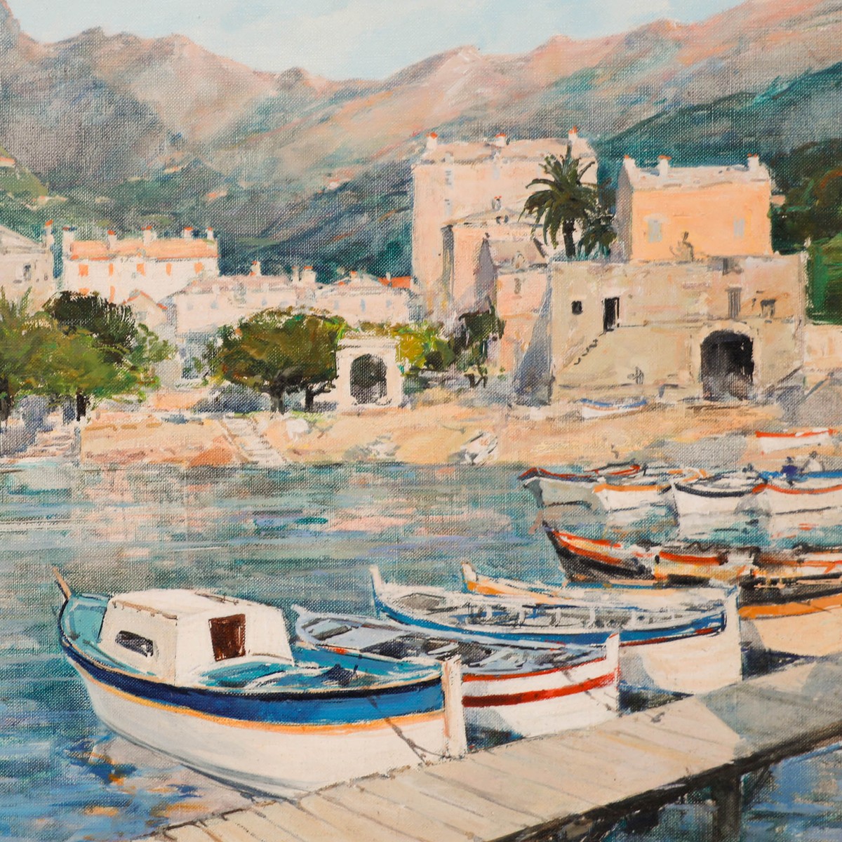 Claude Jousset (b.1935) - Framed 20th Century Oil, Petit Port en