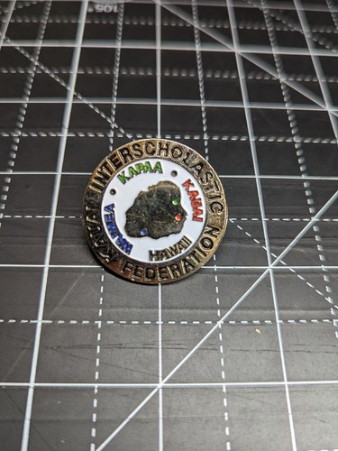 Kauai Interscholastic Federation - Enameled Pin - Vintage Hat/Lapel Pin - Picture 3 of 7