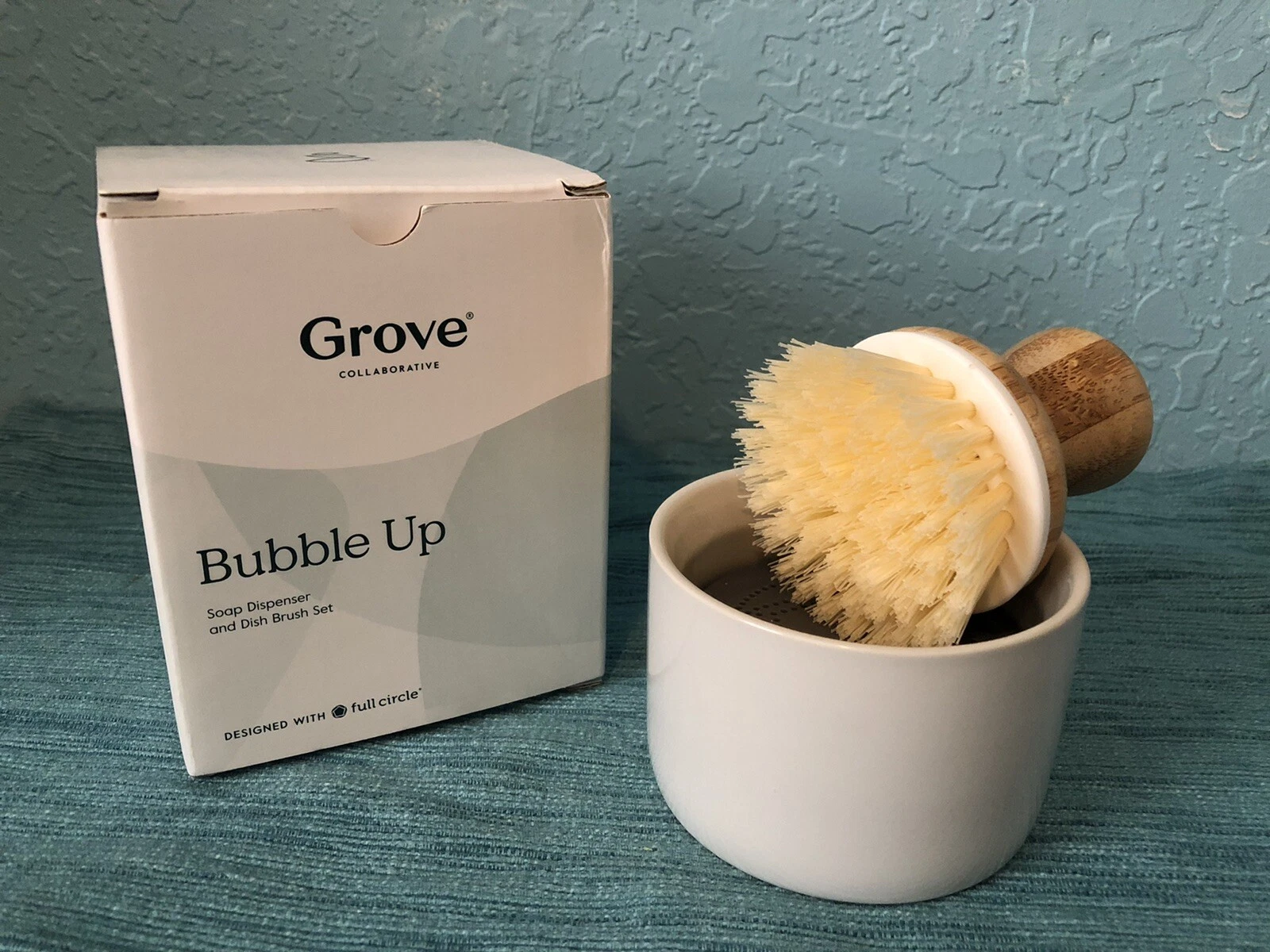 Grove Co. Bubble Up Soap Dispenser and Dish Brush - Thumbnail 2