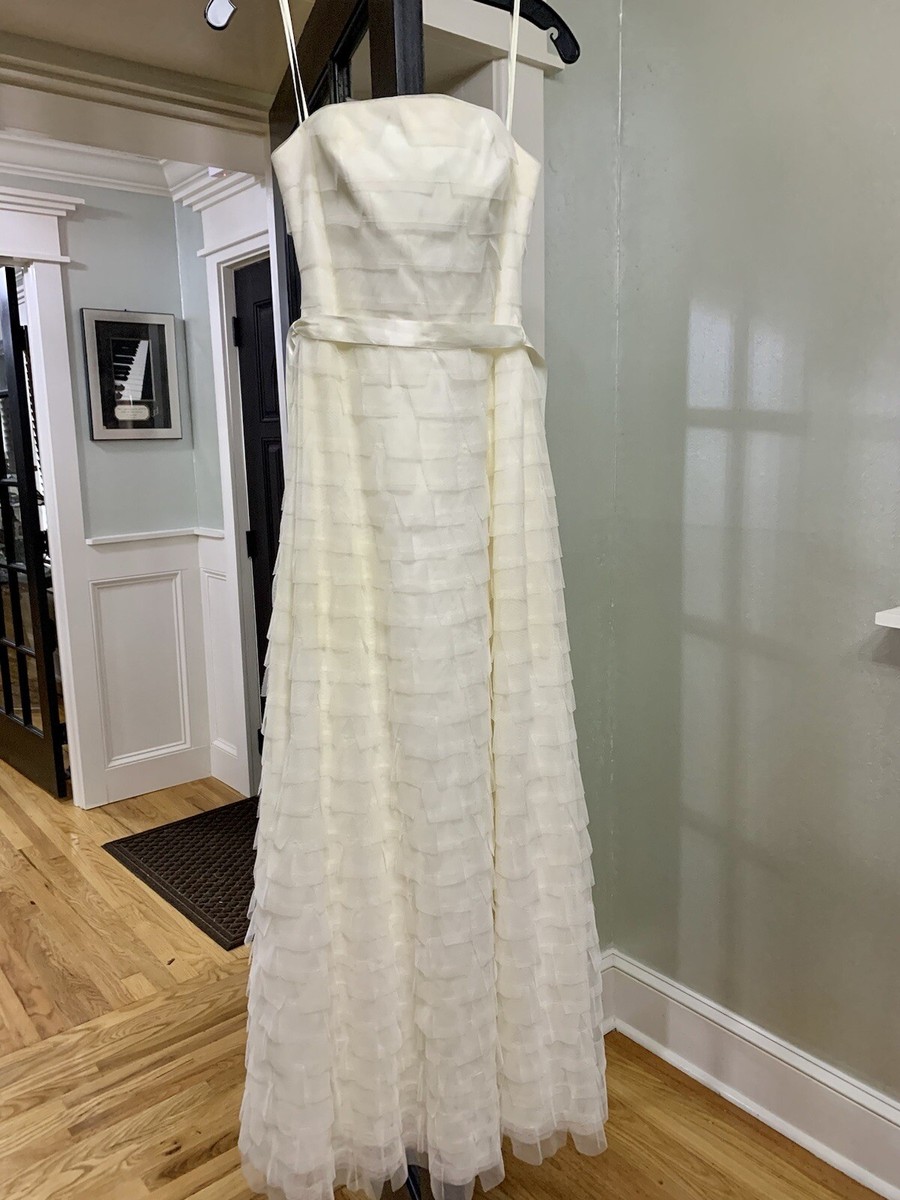 navy blue dress for baby girl BCBG Maxazria Dress Wedding Party Formal Prom Winter White Size 2