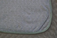 Precious Firsts by Carter's Elephant Baby Blanket Green Trim White Swaddle Lovey