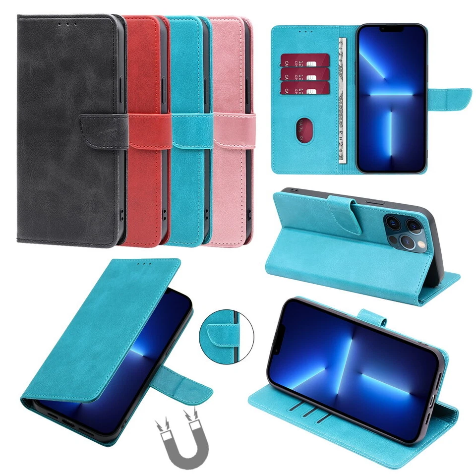 Cartera de bolsillo para tarjetas a prueba de golpes magnética para One Plus 6 7 8 9 Foto 2 de 4