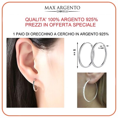 Orecchini A Cerchio In Titanio Anallergici Con Inserti Neri - Diametro 11mm, Larghezza 4mm