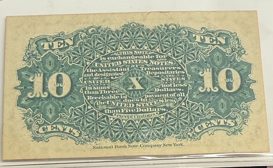 Fractional Currency - Fourth Issue - 10 Cents - Fr-1257 - 1869-1875 CU - Image 2 of 2