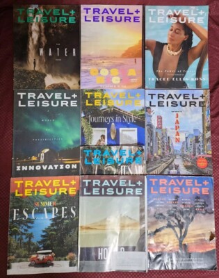 TRAVEL+LEISURE Magazines Lot Of 10 2023-24  Mar - Feb24  Missing Jan-Feb-Aug 23