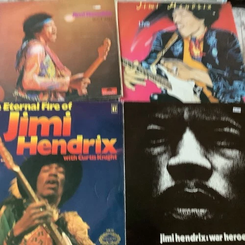 4 Vintage Jimi Hendrix Albums LP Vinyl Isle Of Wight War Heroes Live Eternal Fir