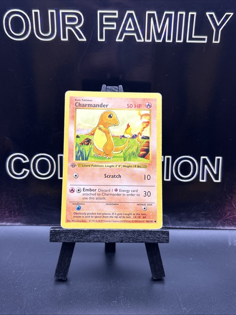 CHARMANDER Pokemon Card - WOTC 1st Edition Base Set Shadowless 46