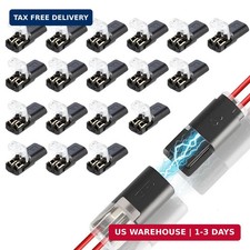 50PCS Double Wire Plug in Connector with Locking Buckle,Quick Connect, No Wire