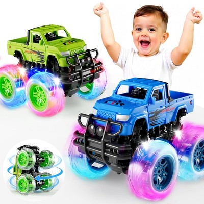 Monster Trucks Toys for Toddlers Boys: Light-up Wheels for Kids Age 2-4 Years...