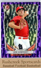 2014 Bowman Draft #TP-52 Rob Kaminsky /99 Top Prospects Purple Ice