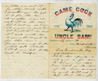 Civil War Caricature design patriotic letter paper