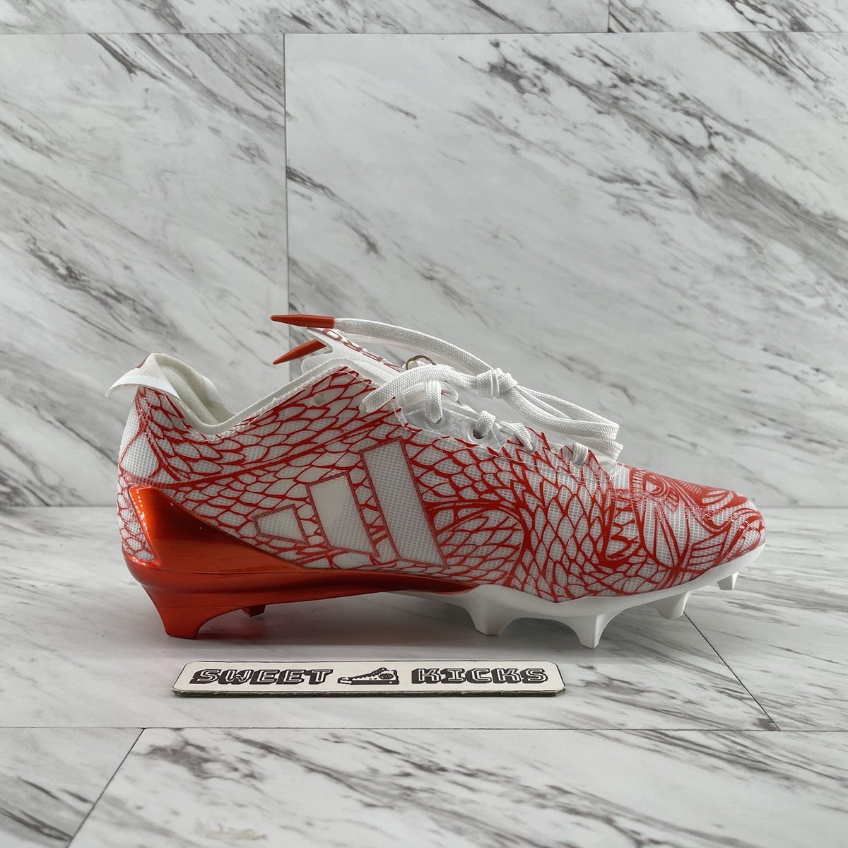 Adidas Adizero Electric Orange/White Football Cleats‎ Men\'s Size 8.5 IH8570 Adidas Adizero Electric Orange/White Football Cleats IH8570  main image 2