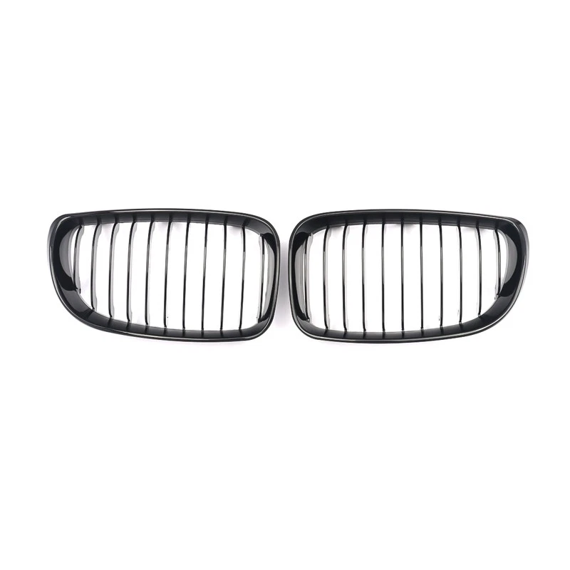 Front Bumper Hood Kindey Grille Grill Fits BMW E81 E82 E87 2008-2011 Gloss Black Foto 4 de 4