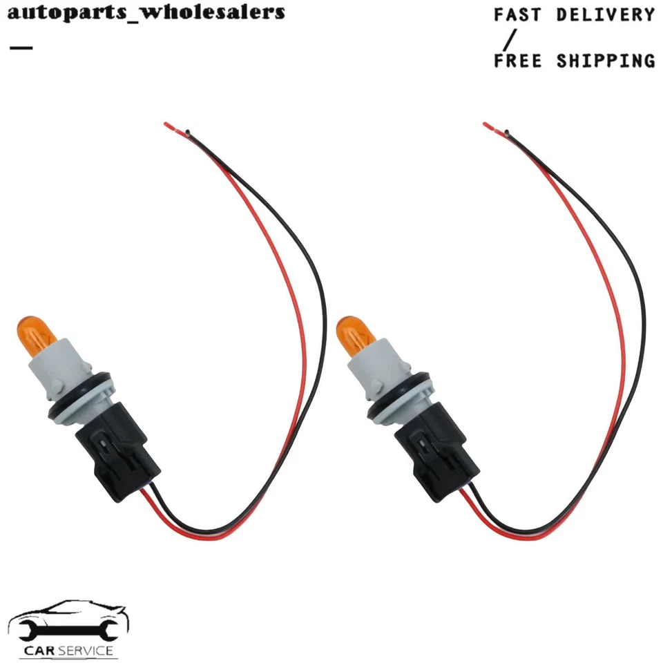 2X Enchufe de señal de giro para guardabarros y bombilla y conector para Honda y Acura 33304-S5A-003 Foto 4 de 4