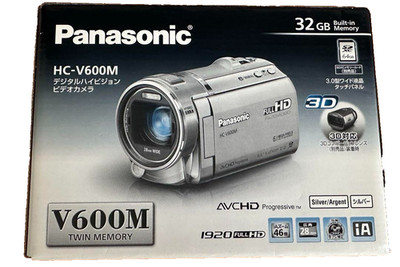 Panasonic HC-V600M HD Digital Video Camera Camcorder Black Used w