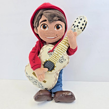 Disney Coco Miguel 12  Plush White Guitar Red Hoodie Doll Cartoon Toy Mexican