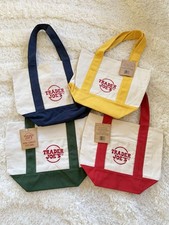 Trader Joes mini canvas tote bag only Green and Blue available now