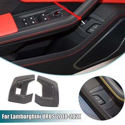 Real Carbon Fiber Front Rear Door Switch Cover Trim For Lamborghini Urus 2018-21