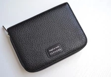 7pc Manicure Pedicure Nail Tool Kit w Black Vegan Leather Case Sephora Set - NEW