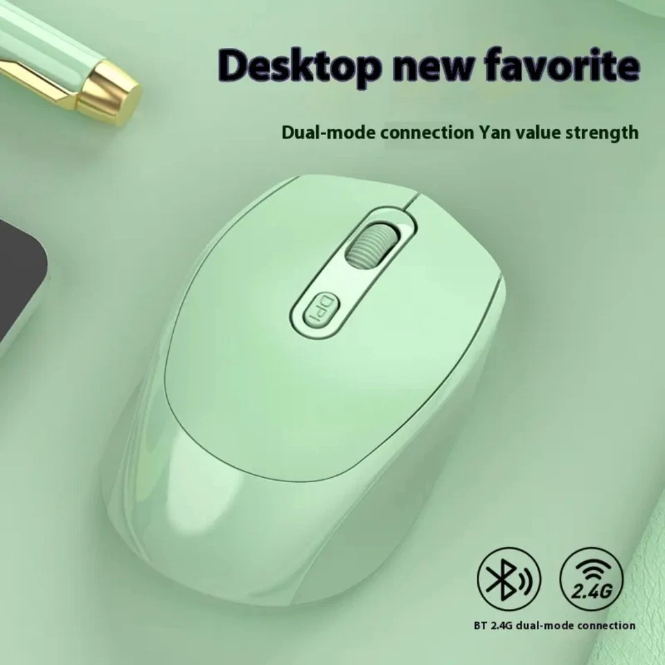 Bluetooth Or 2.4 Ghz Optical Rechargeable Wireless Mouse W/Duo Mode & Receiver - Image 2 of 4