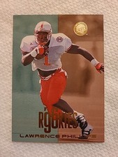1996 Fleer Lawrence Phillips #176 Rookie St. Louis Rams Football Card. rookie card picture