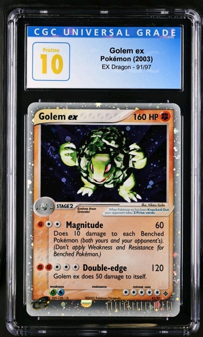 Golem Ex 91/97 EX Dragon Holo Ultra Rare Pokemon CGC 10 PRISTINE (CS2)