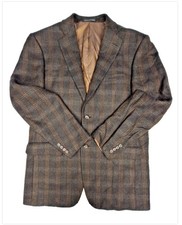 Vintage Pendleton Men's Wool Blazer in Brown Plaid